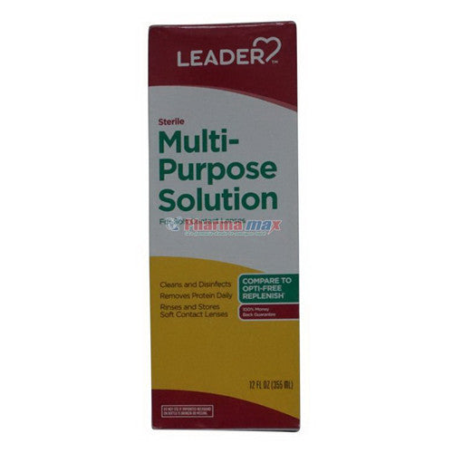 Leader Multi-Purpose Solution for Contact Lenses, 12 Oz